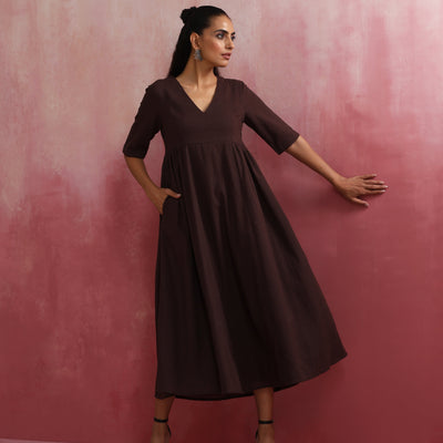 trueBrowns Cola Cotton Dobby Dress