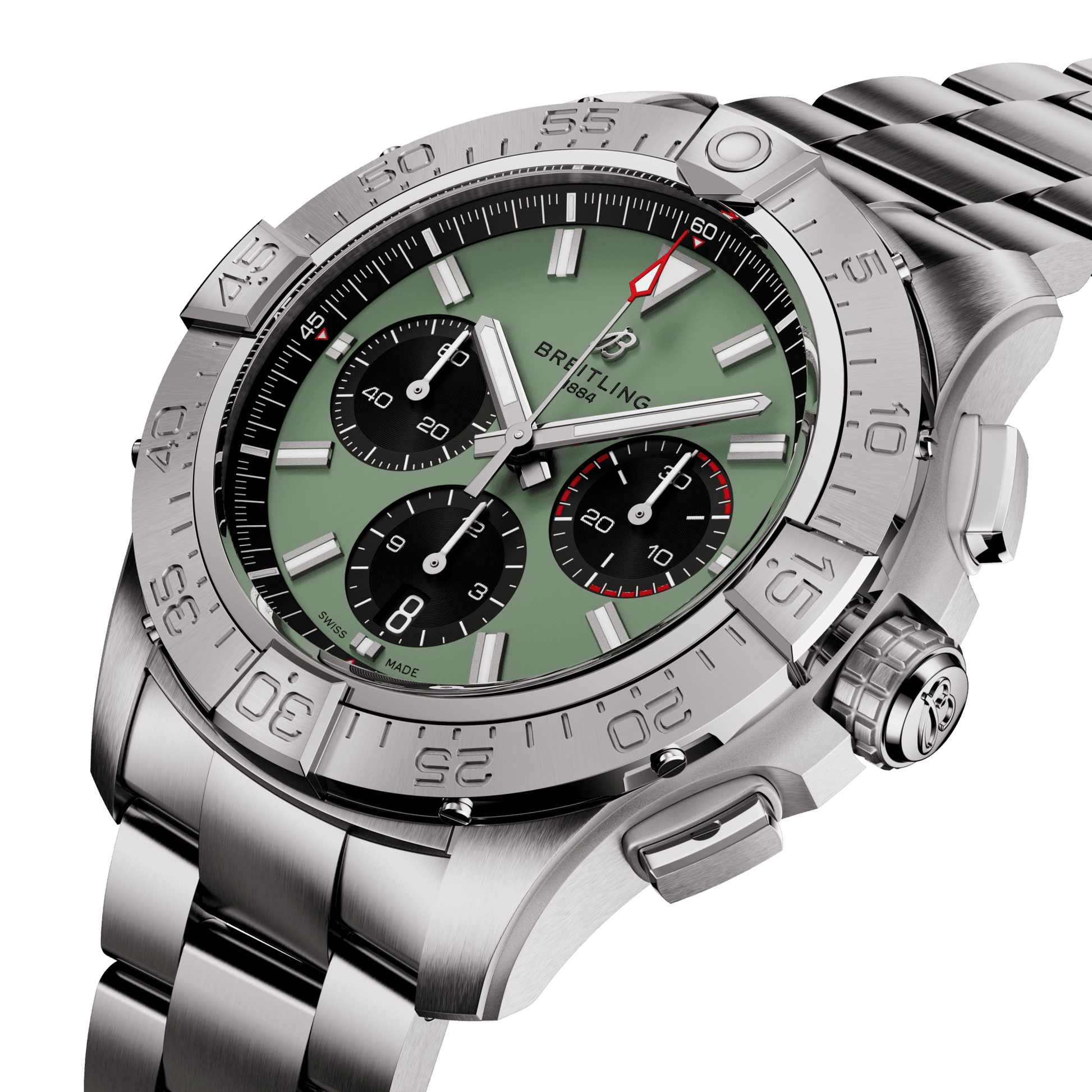 Breitling Avenger B01 Chronograph Green Dial Men 44mm