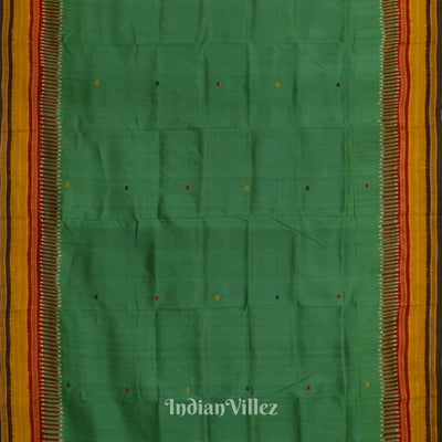 Green Kathiphera Odisha Ikat Khandua Silk Saree