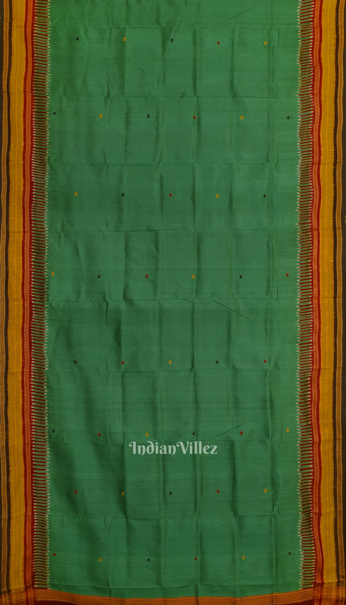 Green Kathiphera Odisha Ikat Khandua Silk Saree