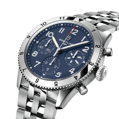 Breitling Classic Avi Chronograph Blue Dial Men 42mm