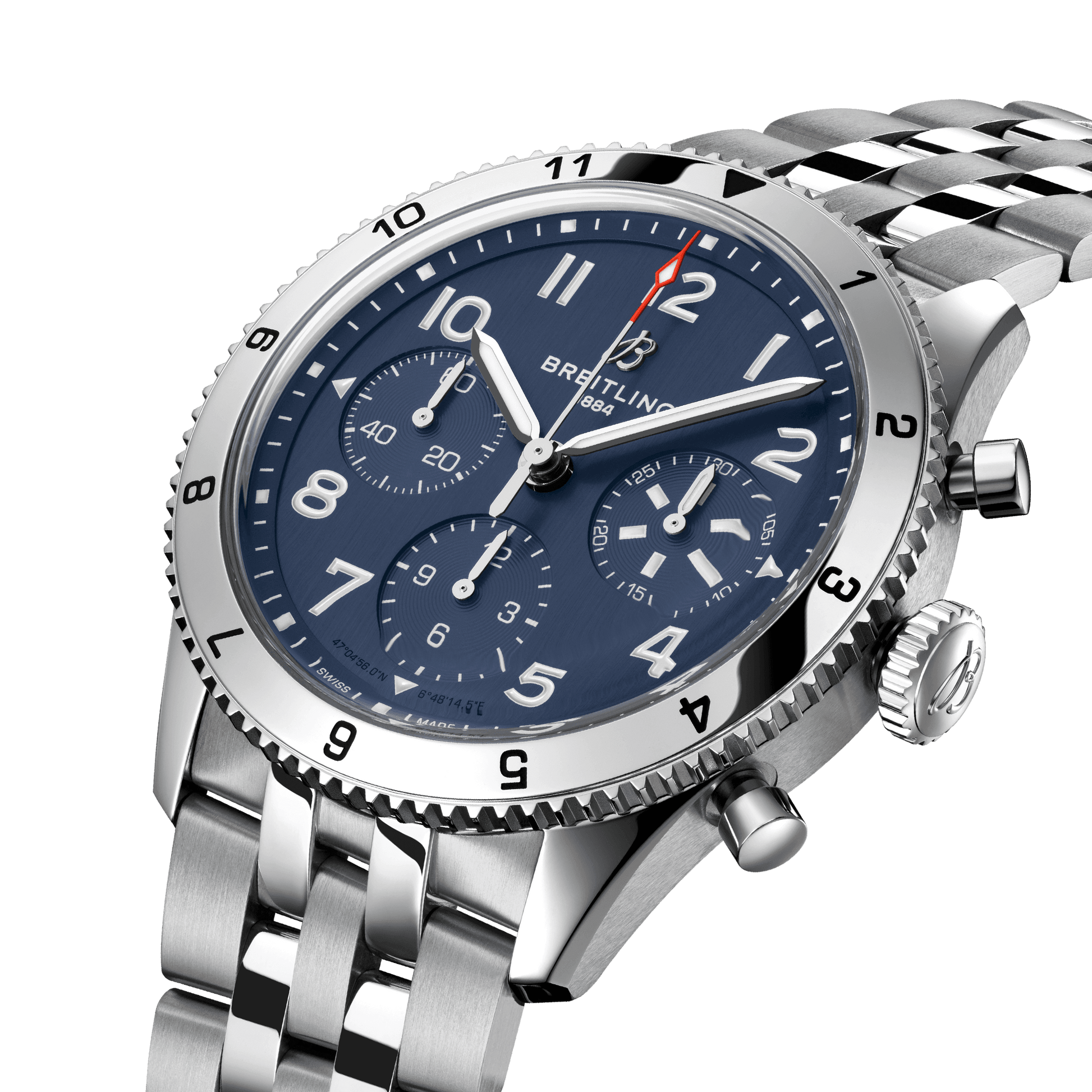 Breitling Classic Avi Chronograph Blue Dial Men 42mm