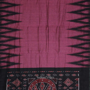 Purple Black Kargil Kumbha Maniabandha Cotton Saree