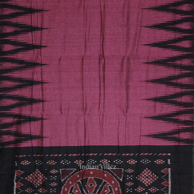 Purple Black Kargil Kumbha Maniabandha Cotton Saree