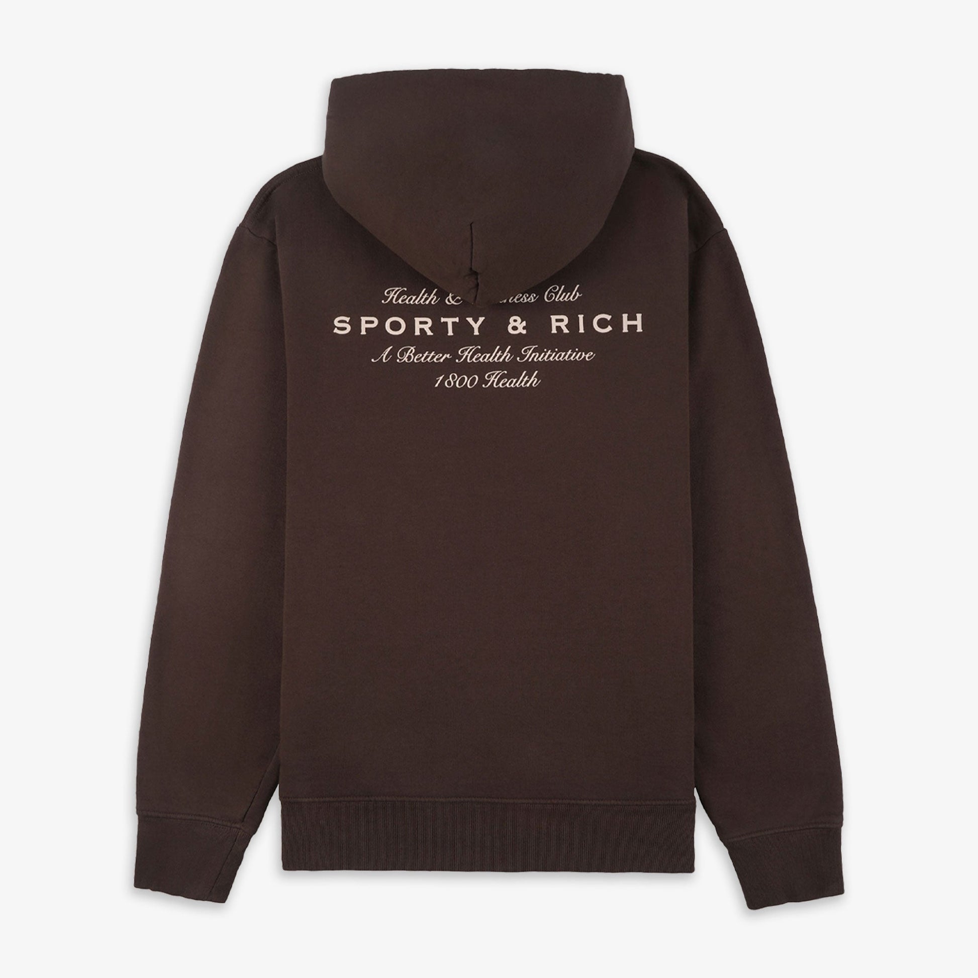 SPORTY & RICH | HEALTH INITIATIVE HOODIE { CHOCOLATE/CREAM