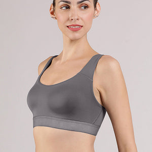 Elements Cotton Lined Low Impact Sports Bra - Volcanic Glass