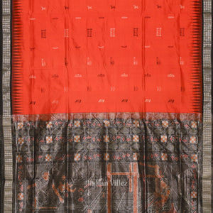 Odisha State Award Winning Bomkai Sambalpuri Silk Saree with Tantasala Anchal