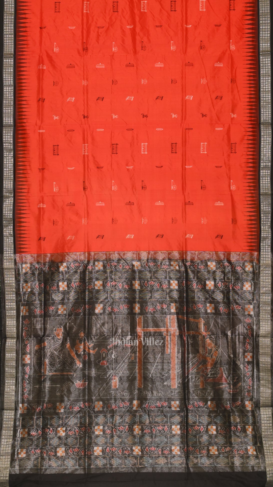 Odisha State Award Winning Bomkai Sambalpuri Silk Saree with Tantasala Anchal