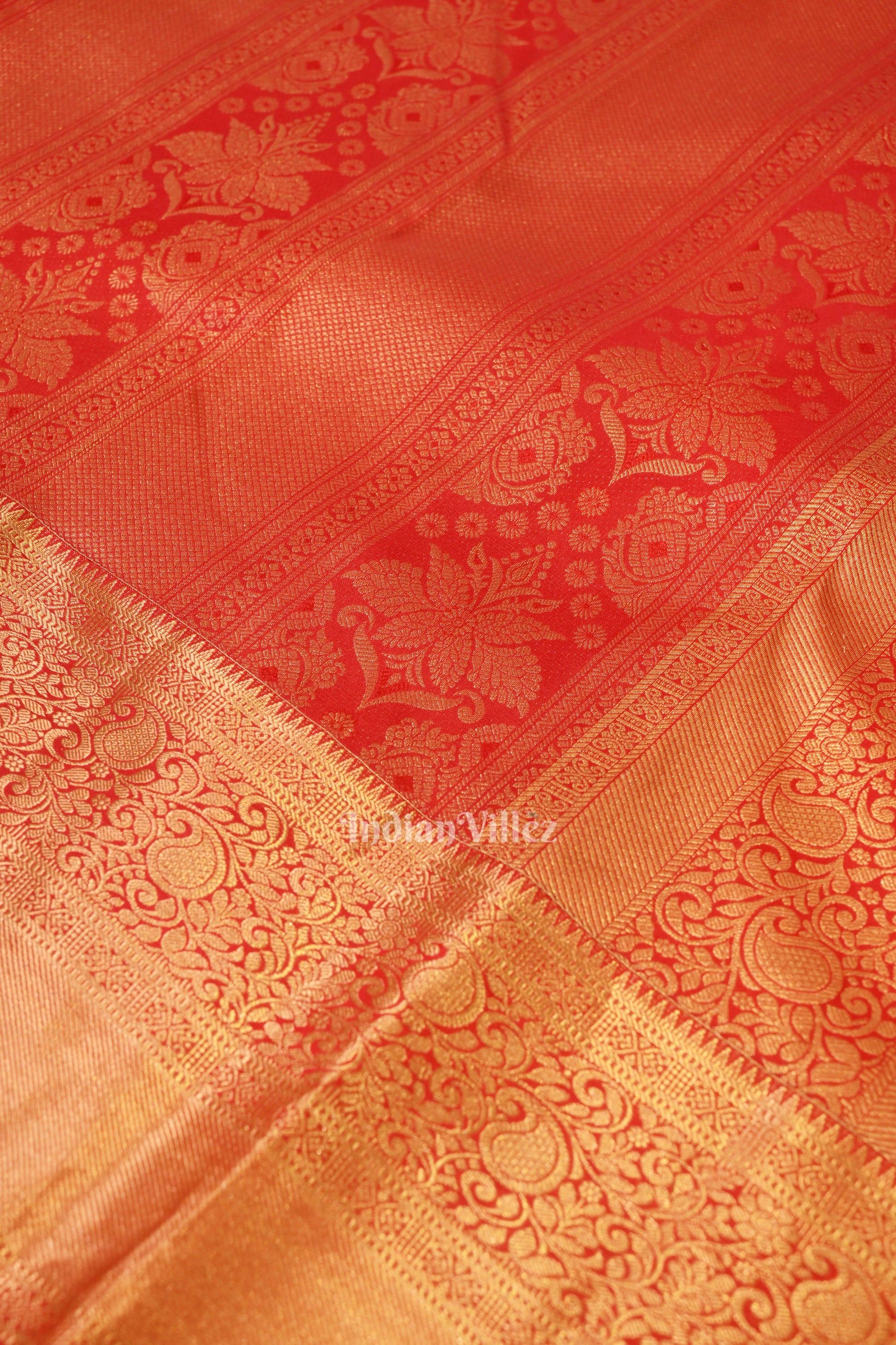 Red Pure Kanjivaram Silk Saree