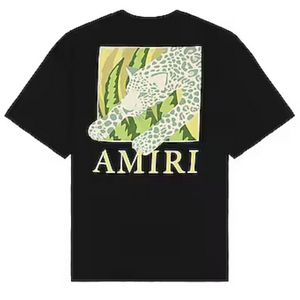 AMIRI Leopard Logo Tee	BLACK