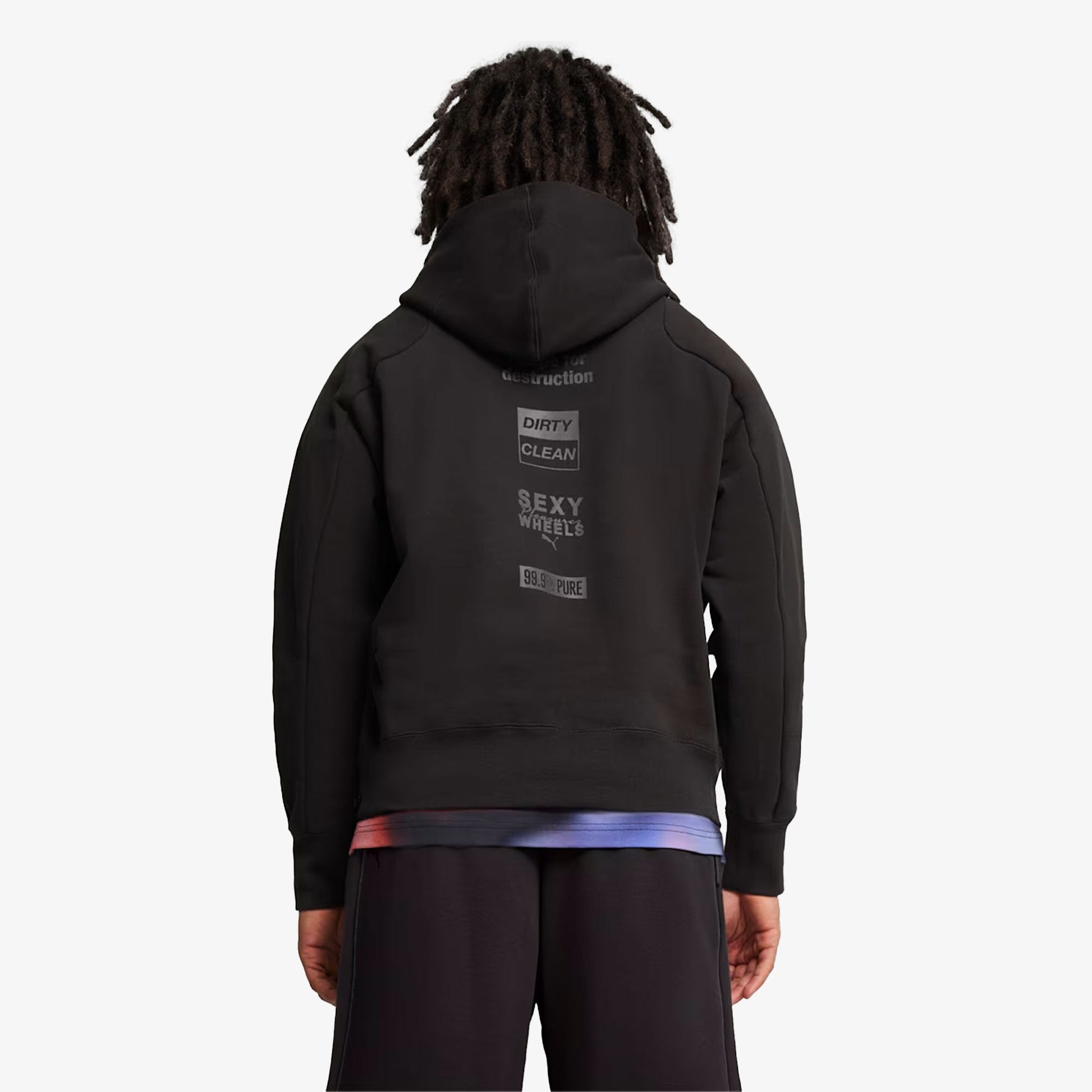 Puma | x PLEASURES HOODIE  { BLACK