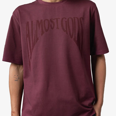 ALMOST GODS | GOTHIC RELAXED TEE { PLUM