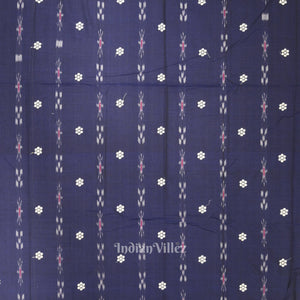 Blue White Flower Buti Odisha Ikat  Sambalpuri Dress Set & Dupatta