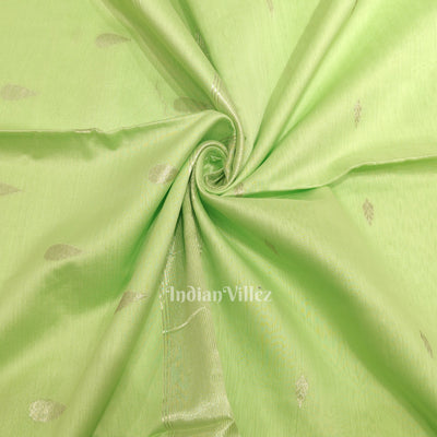 Parrot Green Pure Silk Cotton Maheshwari Saree