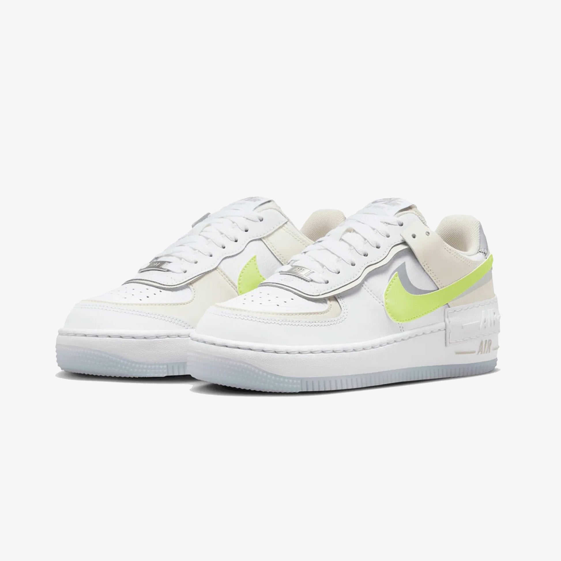 NIKE | AIR FORCE 1 SHADOW { WHITE/LT LEMON TWIST-WOLF GREY