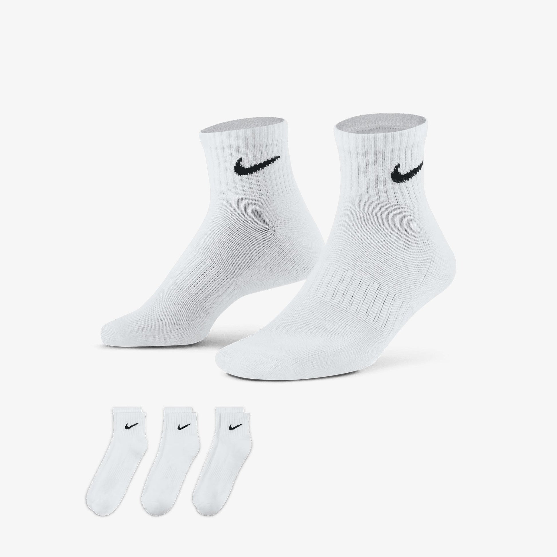 NIKE | EVERYDAY TRAINING ANKLE SOCKS { WHITE/BLACK