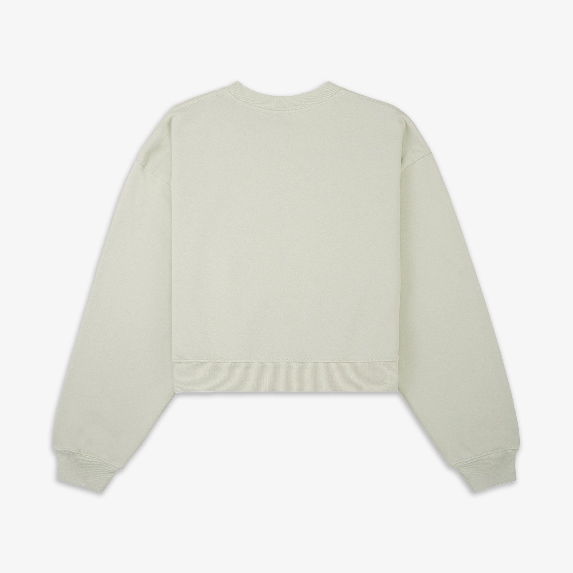 SPORTY & RICH | VENDOME CROPPED CREWNECK { SAGE/WHITE