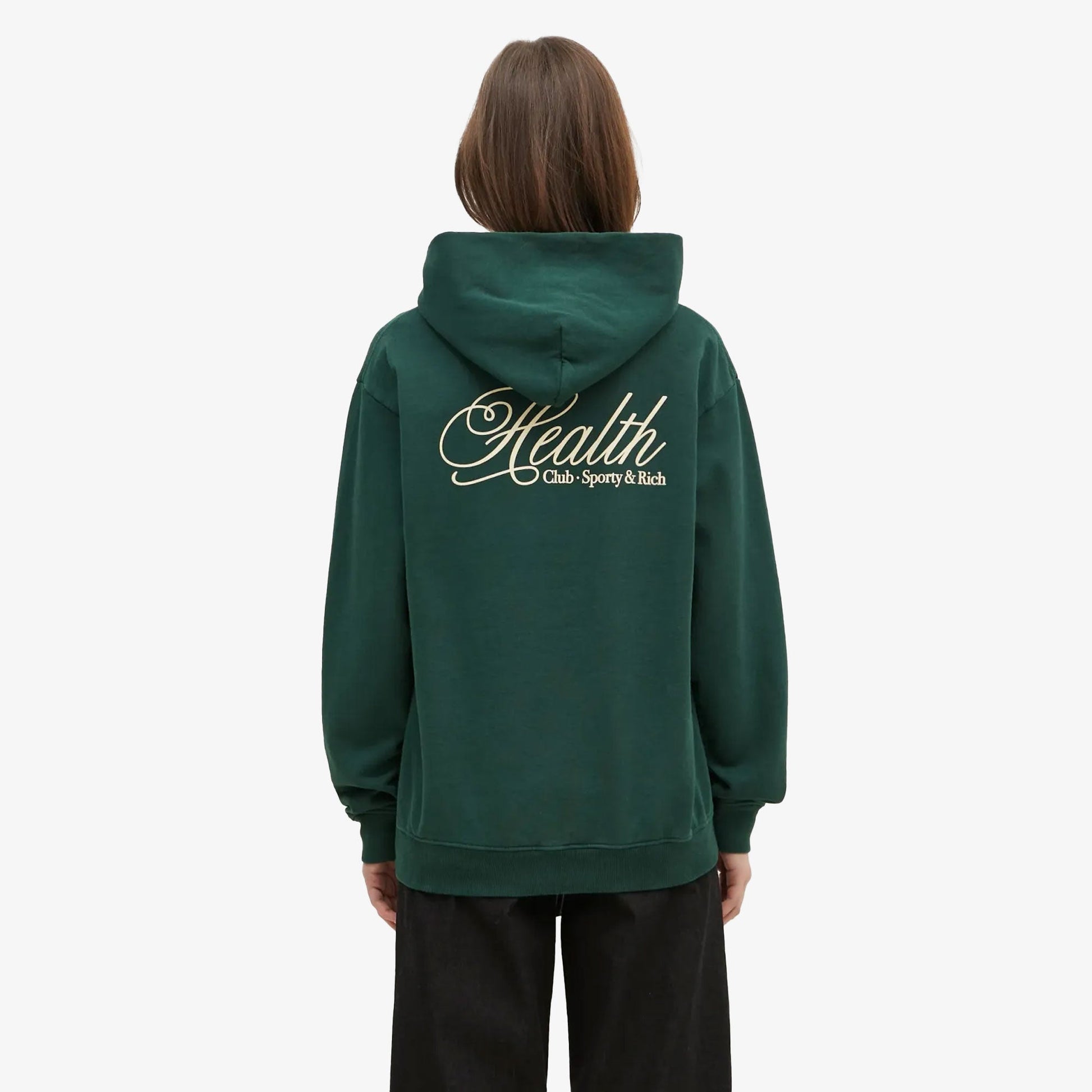 SPORTY & RICH | HEALTH SCRIPT HOODIE { GREEN