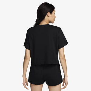 NIKE | LOOSE SHORT-SLEEVE CROPPED T-SHIRT { BLACK