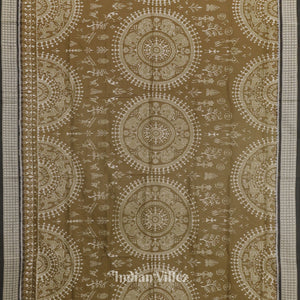 Trtout Grey Odisha Ikat Sambalpuri Silk Saree