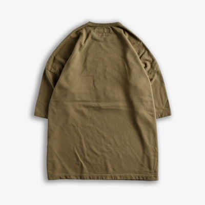 FDMTL | PATCHWORK WIDE SWEAT TEE  { KHAKI