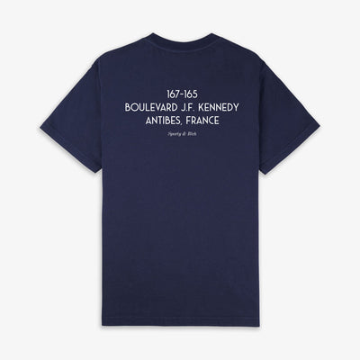 SPORTY & RICH | EDEN CREST KENNEDY T-SHIRT { NAVY/WHITE