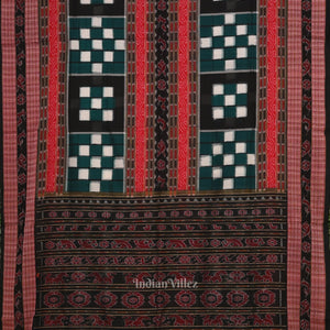 Multi Color Odisha Sambalpuri Pure Cotton  Pasapali Saree