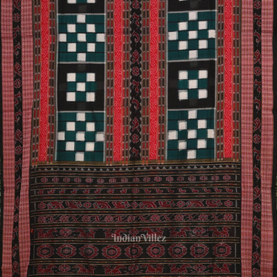 Multi Color Odisha Sambalpuri Pure Cotton  Pasapali Saree