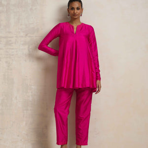 trueBrowns Pink Silk Co-ord Set