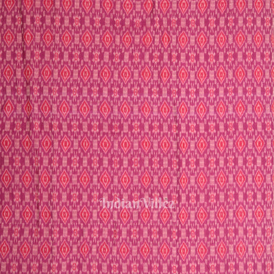 Rani PInk Sambalpuri Ikat Cotton Fabric