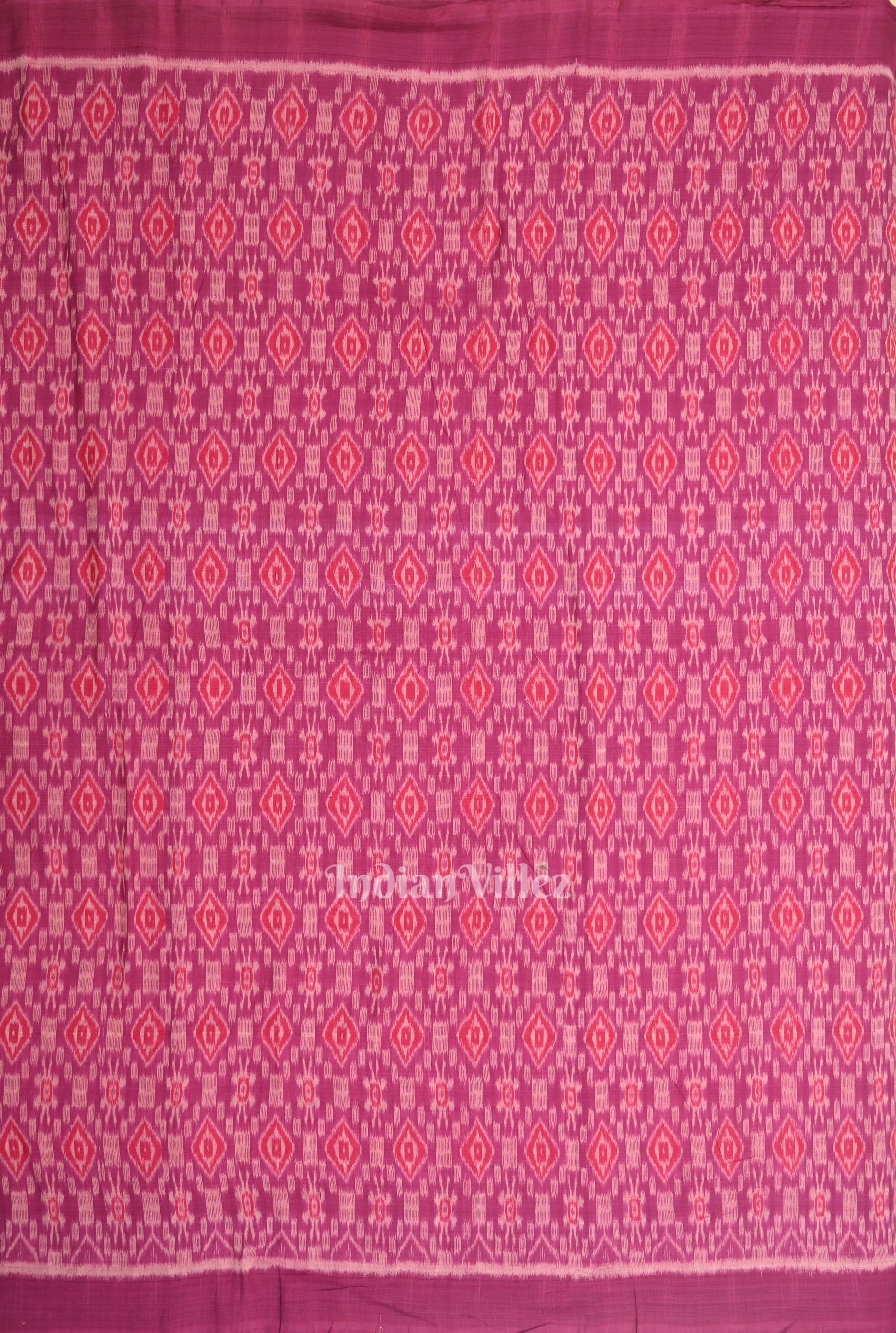 Rani PInk Sambalpuri Ikat Cotton Fabric