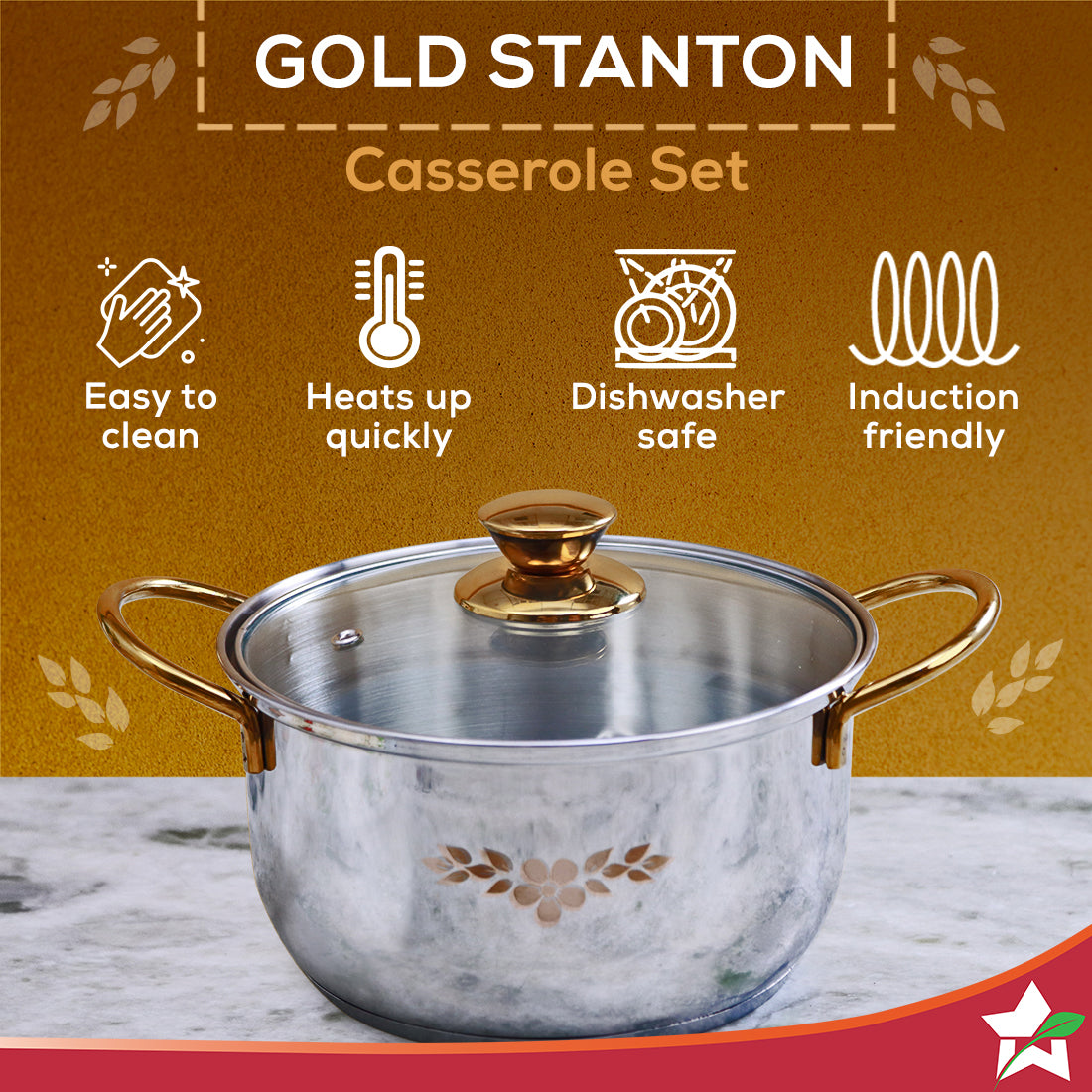 Wonderchef Renewed Gold Stanton Stainless Steel 3