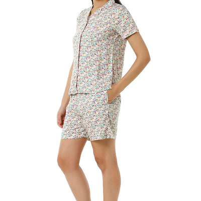Sleep Shorts Set - Ditsy Floral Print