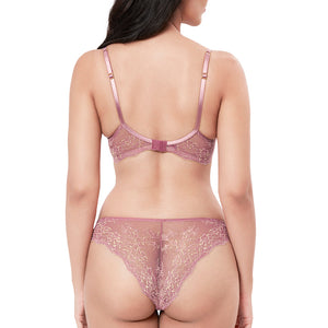 Lace Delight Padded Wirefree Bra - Messa Rose