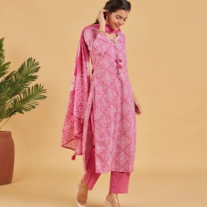 Berry Pink Printed Kurta Set