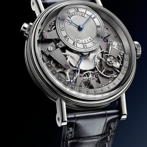 Breguet Tradition Silver & Grey Dial Black 40 MM Watch for Men