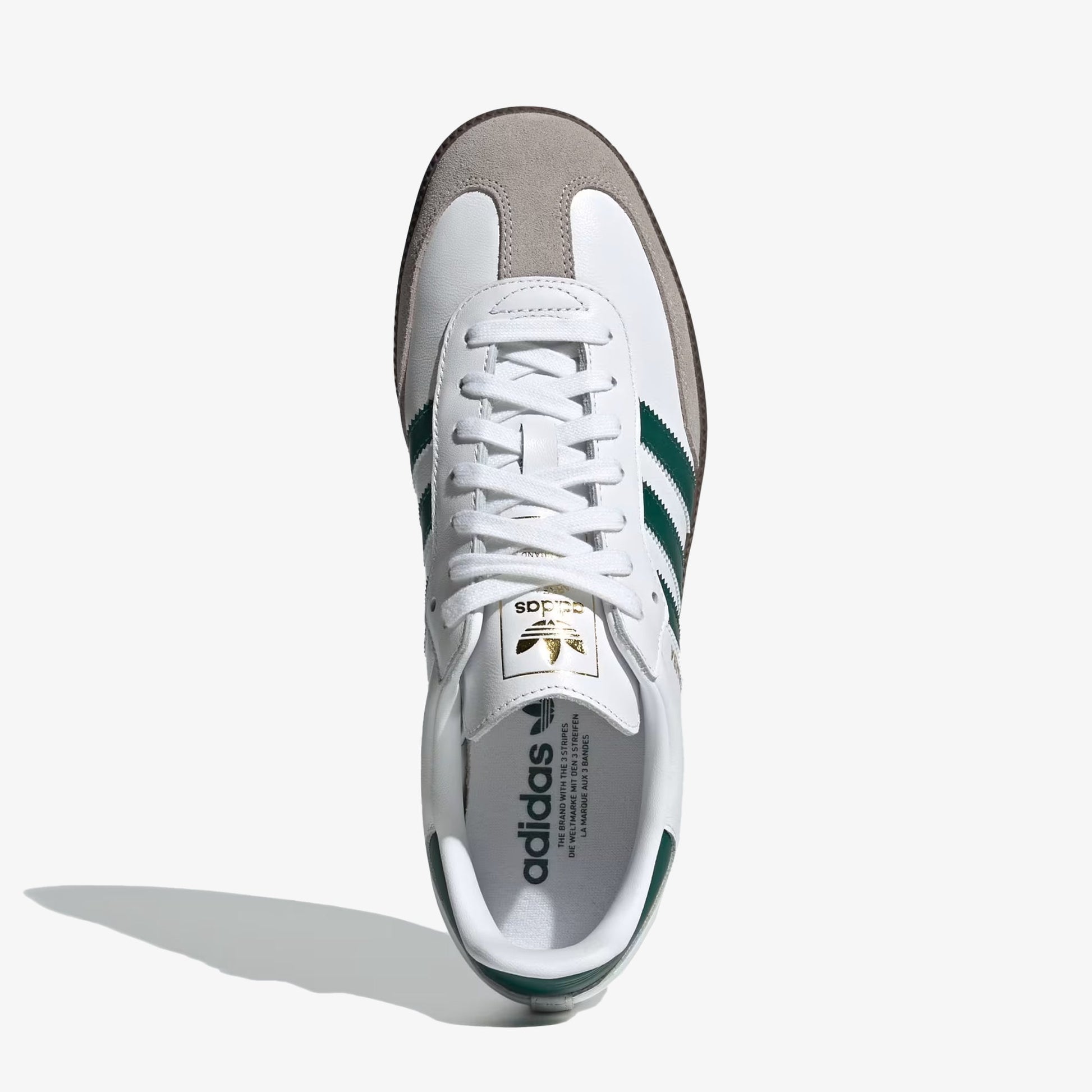 ADIDAS ORIGINALS | SAMBA OG { CLOUD WHITE/GREEN/CLEAR GRANITE
