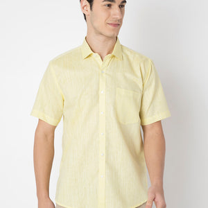 Cotton Linen Half Sleeve Shirt