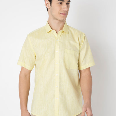 Cotton Linen Half Sleeve Shirt