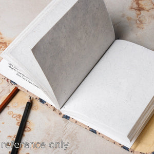 Blue - Fabric Cover Handmade Paper Notebook with Thread Lock