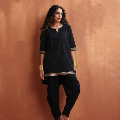 trueBrowns Black Cotton Co-ord Set