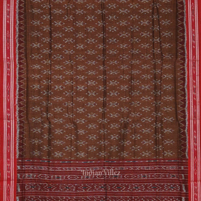 Copper Brown Mayur Chandrika Maniabandha Cotton Saree