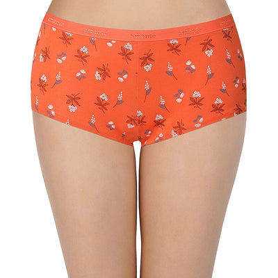 Printed Low Rise Assorted Boyshorts (Pack of 2 Colors & Prints May Vary)