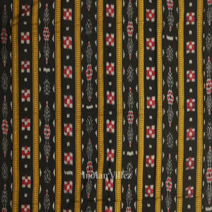 Black Red Pasapali Sambalpuri Cotton Dress set with Dupatta