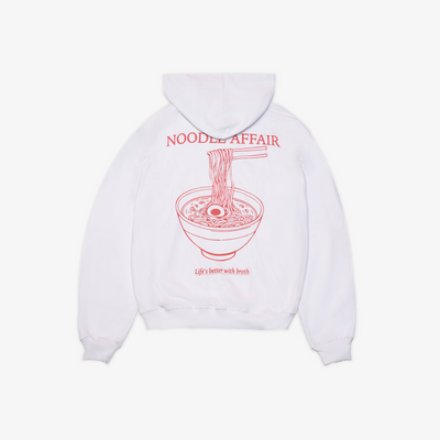 SUPERKICKS | THE NOODLE AFFAIR HOODIE { WHITE
