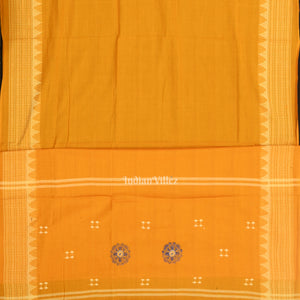 Blue yellow Sambalpuri Bomkai Cotton Dress set with Dupatta