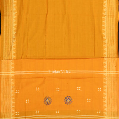 Blue yellow Sambalpuri Bomkai Cotton Dress set with Dupatta