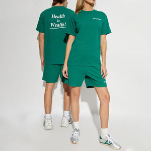 SPORTY & RICH | HEALTH IS WEALTH T-SHIRT { GREEN