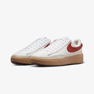 Nike | BLAZER PHANTOM LOW  { WHITE/DRAGON RED-SUMMIT WHITE-GUM YELLOW