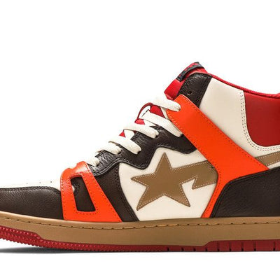 A Bathing Ape Bape Sta 93 Hi Red Orange Light Sand